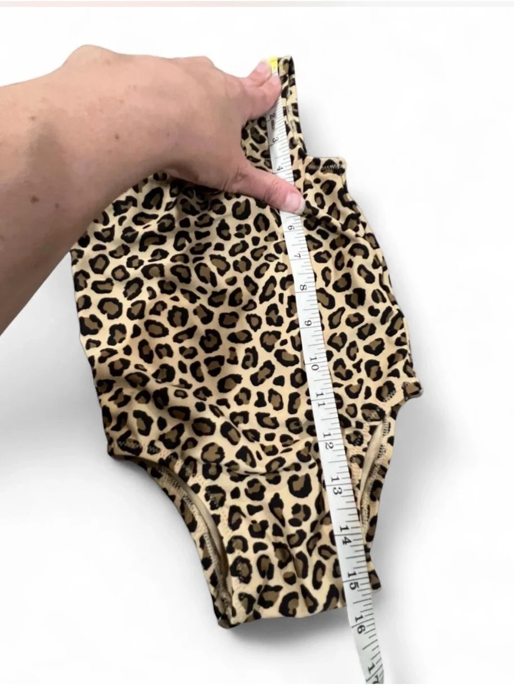Old Navy Leopard Print Swim Top - Beige and Black